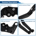 thumbnail image 4 of Palancas de freno y embrague cortas/largas únicas para YAMAHA YZF-R1 2004-2008, palanca de freno ajustable en 6 posiciones, aleación de aluminio, negro sólido, 1 par, 4 of 7