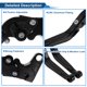 thumbnail image 4 of Palancas de freno y embrague cortas/largas únicas para YAMAHA YZF-R1 2004-2008, palanca de freno ajustable en 6 posiciones, aleación de aluminio, negro sólido, 1 par, 4 of 7