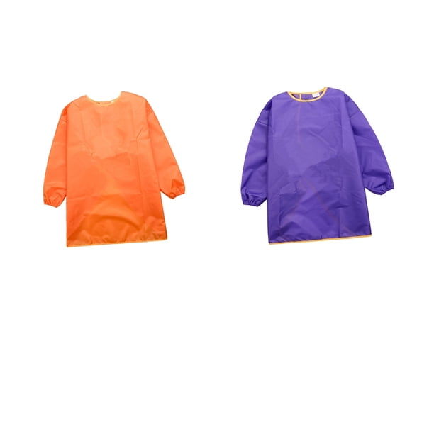 Bata Impermeable De Manga Larga Para Niños, Color Naranja