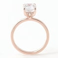thumbnail image 5 of solitaire jewels 3CT Elongated Cushion Moissanite Hidden Halo Engagement Ring For Women, 14K Rose Gold, 5 of 6