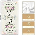 thumbnail image 2 of Custom Kitchen Towel, Purple Flower Personalized Dish Towels Tea Towel | Family Name Hand Towel | Kitchen Decor | Housewarming Gift Monogram Dishcloth Wedding Gift (Floral 1), 2 of 6