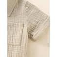 thumbnail image 6 of Baby Boys Clothes Set 6M 12M 18M 18M 24M 3Y Boys Button-Down Shirt Tops + Cotton Gauze Shorts Summer Outfit 2PCS with Pockets, 6 of 10