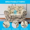 thumbnail image 4 of Eco-Ancheng 3 Piece Stretch Sofa Covers for 2 Cushion Couch Printed Sofa Slipcover with 2 Individual Cushion Covers Furniture Protector for Living Room Chairs with Elastic Bottom, Loveseat，15, 4 of 8