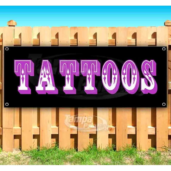 Tattoos 13 oz Vinyl Banner With Metal Grommets