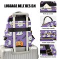 thumbnail image 3 of FORMRS Mini Backpack Purse for Women Quilted Travel Daypack Casual Shoulder Bag, Halloween Ghosts Purple, 3 of 7