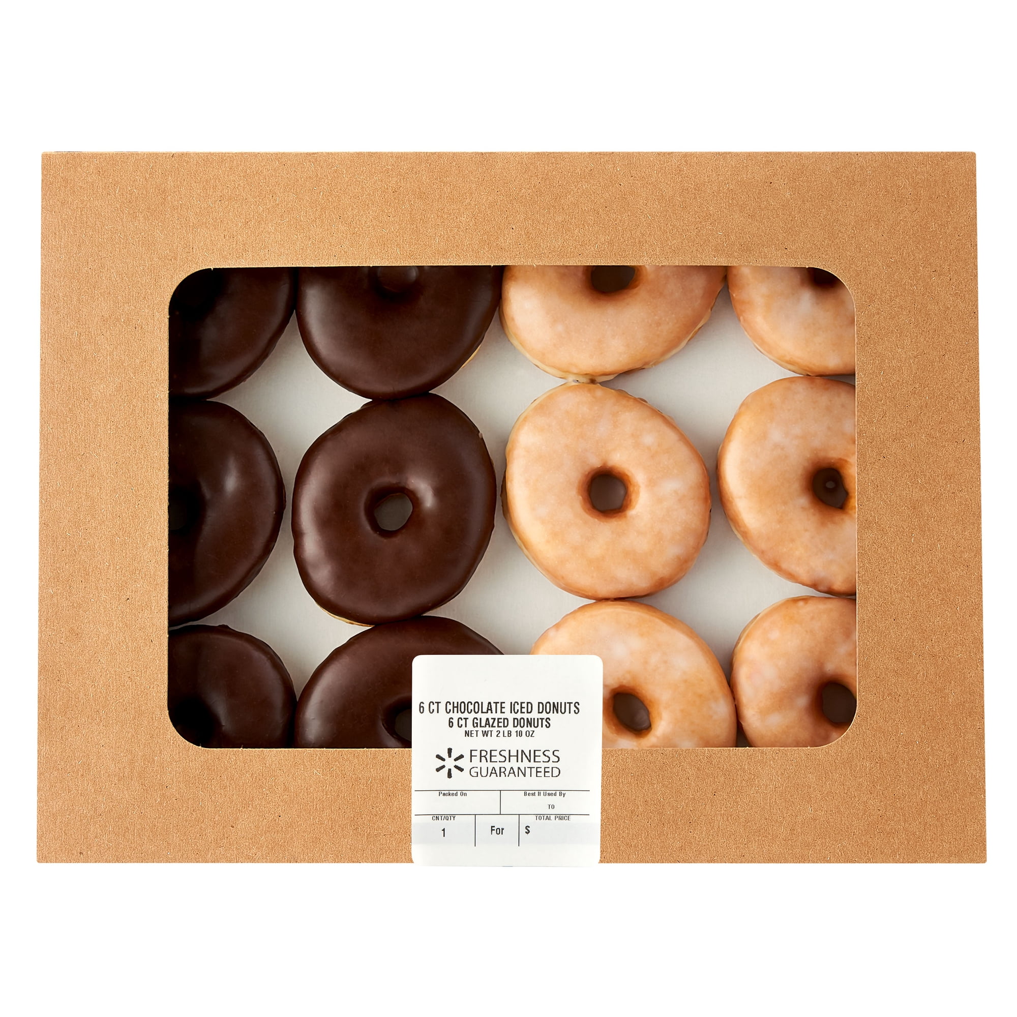 Freshness Guaranteed Regular Chocolate Iced and Glazed Donuts, 8 oz, 12 Count