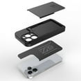 thumbnail image 5 of ELEHOLD for iPhone 14 Hard Phone Case with Back Card Holder Full Body Protection Shockproof Slim Lightweight Case,darkgreen, 5 of 7
