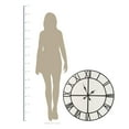 thumbnail image 5 of 31.5" White Wood and Black Metal   Wall Clock, 5 of 5