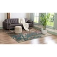 thumbnail image 2 of Unique Loom 3129159 8 x 8 ft. Uppsala Aurora Square Rug, Teal, 2 of 5