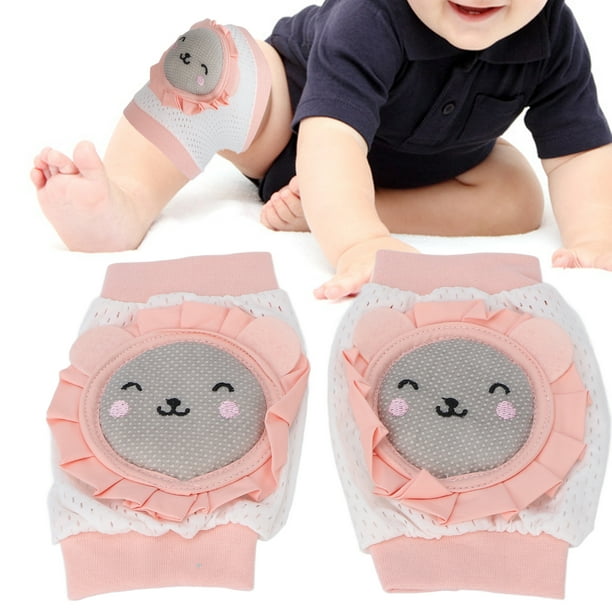 Rodilleras Antideslizantes Para Bebé, Cojín Engrosado, Transpirable, Apariencia De Gato Rosa, Rodilleras Para Bebé Para Gatear Para Niños Pequeños