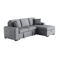 thumbnail image 5 of Lazzara Home Hume 2 97 in. W 2-Piece Polyester Upholstery Sectional Sofa in Gray with Hidden Storage, 5 of 5