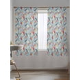 thumbnail image 5 of Sheer Curtains 72 Inches Long, Spring Red Floral Semi Sheer Curtains Light Filtering Window Treatment, Daiy Birds Farmhouse Blue Botanical Privacy Voile Drapes for Living Room Bedroom 52x72 Inch, 5 of 7