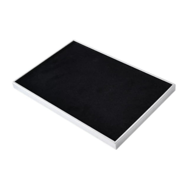Organizador de joyería de la bandeja de joyería, apilable, portátil, la bandeja de valet de la bandeja de la bandeja de la bandeja de valet escaparate Negro