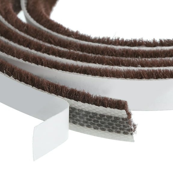 32.8 Ft 0.35 Inch Wide x 0.2 Inch Thick Self Adhesive Window Seal Strip, Brown