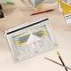 thumbnail image 5 of Estuche para lápices, bolsa para lápices, 2 piezas, carpeta de tela con ojales, B5, bolsa de almacenamiento para oficina, con tres agujeros y cremallera, estuche para lápices., 5 of 9