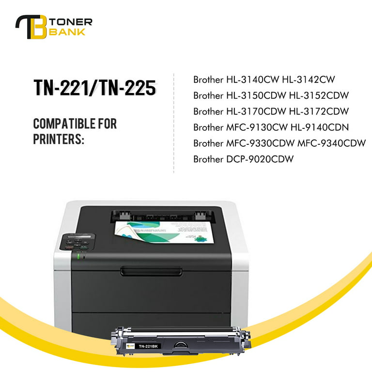 Toner Bank 8-Pack Compatible Toner for Brother TN-225 HL-3140CW