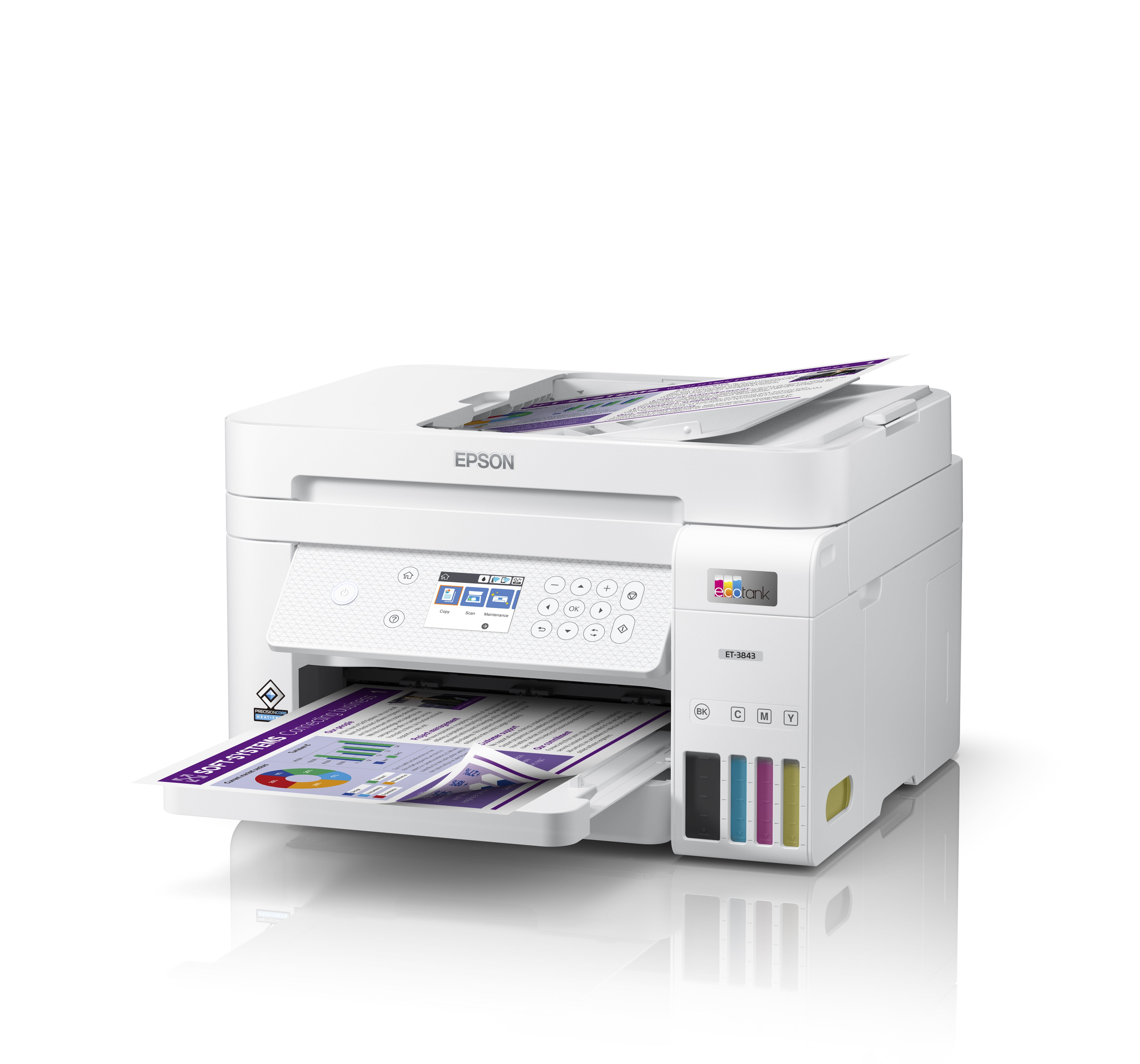 Buy Epson EcoTank ET3843 Wireless Color AllinOne CartridgeFree