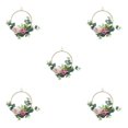 thumbnail image 3 of VONKY Metal Ring Hoop Wreath Garland With Realistic Artificial Roses Timeless Beauty Artificial Rose Flowers Artificial Flower Y892round 5Set, 3 of 6