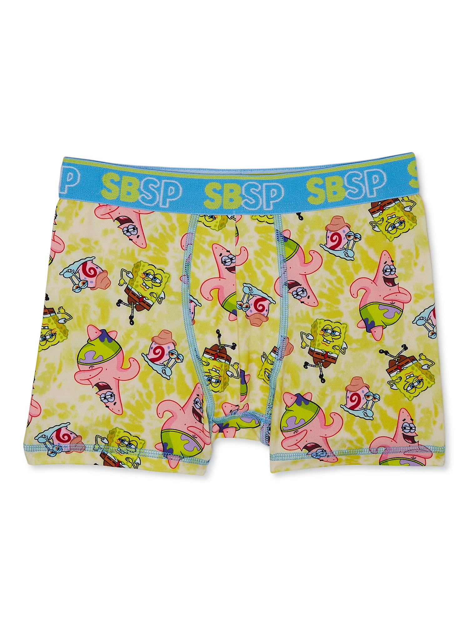 SpongeBob SquarePants Boys Boxer Brief Underwear, 4-Pack, Sizes XS-XL