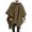 Khaki, variant on Youmylove Men's Outdoor Waterproof Jacket Casual Hooded Poncho Cape Cloak Fashion Coat Hoodie Pullover Handsome Winter Overcoat With Pockets