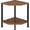 Rustic Brown + Black, variant on Corner Shelf Stand, 2 Tier Industrial Corner Bookshelf, Multipurpose Standing Corner Display Shelf Countertop Organizer for Living Room Kitchen Bedroom Office, Black