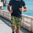 thumbnail image 3 of XYZCANDO Couple Matching Swimwear Men Board Shorts Women Crisscross Back Bikini High Waisted Swimsuit Fish Camo Green Hawaiian Beach Outfit for Vacation Honeymoon Pool Party Summer Wear, 3 of 6