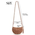 thumbnail image 2 of LAVA Women Straw Bag Crossbody Purse Beach Handmade Woven Shoulder Bag with Tassels (Khaki), 2 of 8