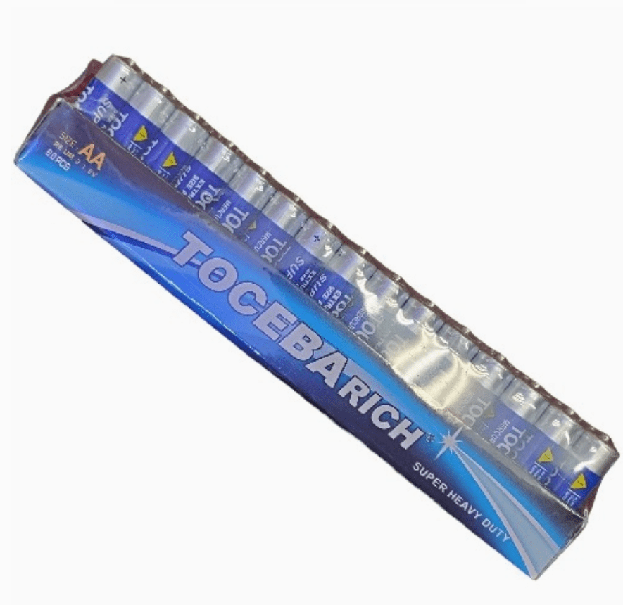Tocebal Super Heavy Duty Replaceable Batteries AA Pack Of 60