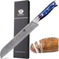 thumbnail image 1 of WILDMOK Serrated Bread Knife, 67-Layer Damascus Steel for Sturdiness and Razor-Sharp Cutting, Serrated Bread Knife, 1 of 7