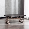 thumbnail image 2 of Connexion Decor Serra Wood with Metal Foil Coffee Table Antique Brown/White Wash, 2 of 8