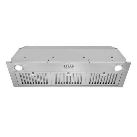 Cosmo COS-36IRHP 36 in. Insert Range Hood with Push Button Controls  3-Speed Fan  LED Lights and Permanent Filters in Stainless Steel