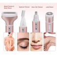 thumbnail image 5 of 4 in 1 Electric Razor for Women Cordless Hair Removal Ladies Shaver Painless Body Hair Trimmer Remover Rechargeable Epilator for Bikini Facial Nose Ear Eyebrows Leg Armpit Clipper Grooming Groomer Kit, 5 of 6