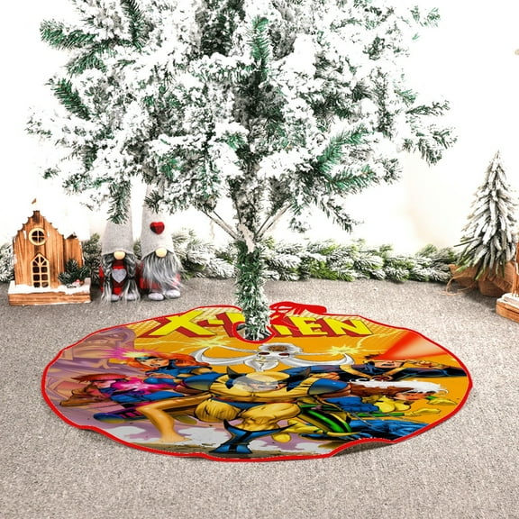 This X-Men '97 fleece Christmas tree skirt,diameter 29.9in