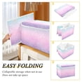 thumbnail image 4 of Foldable Fabric Storage Bin With Handle Collapsible Basket Box Storage With Lid Organizer Pastel Glitter, 4 of 7