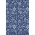 thumbnail image 2 of Addison Rugs Mayfield Premium Machine Washable Transitional Holiday Snowflake Navy Rectangle Rug, 10' x 14', 2 of 7