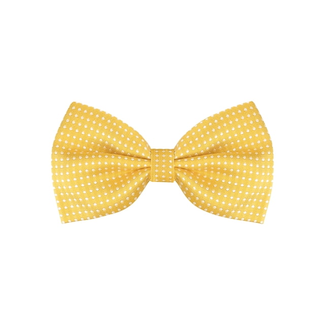 CORBATA DE LAZO PREATADA DE POLKA PARA HOMBRES INSPIRE CHIC DÍA DEL PADRE, CORBATAS DE BODA, COLOR AMARILLO, TALLA ÚNICA