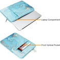 thumbnail image 4 of Mosiso Polyester Vertical Style Water Repellent Laptop Sleeve Case Bag Cover with Pocket for 13-13.3 Inch Notebook, MacBook Pro 14 inch M4 M3 M2 M1 Chip Pro Max 2024-2021, Turquoise Marble, 4 of 6