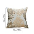 thumbnail image 3 of Palm Leaf Stamping Leaves Decorative Square Throw Pillow Covers - Beach Style Pillow Cushion Cover - Fall Cushion Cases for Sofa Bedroom Couch 17.71×17.71inch Khaki, 3 of 7