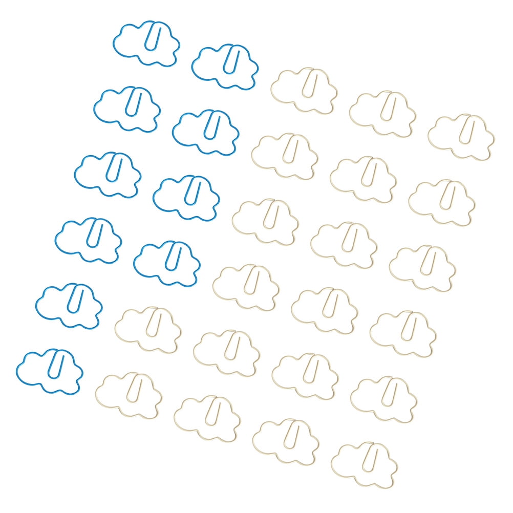 unbranded 120 Pcs  Cloud Designed Paper Clips Multi-use Paper Clips File Clips Office Document Paper Clips