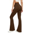 thumbnail image 4 of Yoga Pants with Pockets for Women High Waisted Tummy Control Stretchy Flare Leggings Breathable Bootcut Workout Pants, 4 of 6