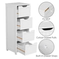 thumbnail image 5 of LENLN Bathroom Floor Cabinet, Wooden Side Storage Organizer, 4 Drawers Free-Standing Cabinet for Bathroom/Hallway/Living Room, White, 5 of 8