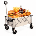 thumbnail image 2 of ENYOPRO Foldable Four-Wheel Wagon, Portable Wagon with All-Terrain Wheels & an adjustable handle, Utility Wagon for Outdoor, Shopping, Camping,Beige, 2 of 10