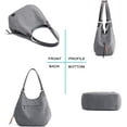 thumbnail image 6 of CNV Women's Multi-pocket Shoulder Bag Fashion Cotton Canvas Handbag Tote Purse, 6 of 14