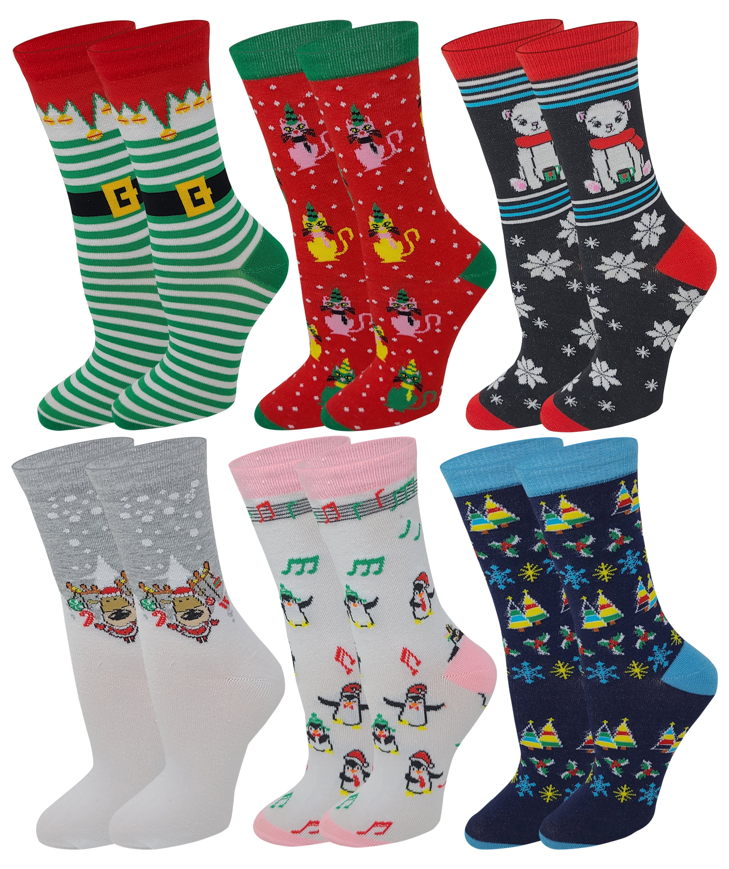 Gobestart Women Fuzzy Christmas Socks Thermal Cozy Warm Slipper Socks Soft  Warm Thick - Walmart.com