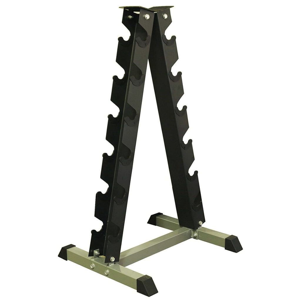 Maximize Floor Space with Our A-Frame Dumbbell Rack Stand - Solid Construction, Anti-Scratch, Holds 6 Pairs