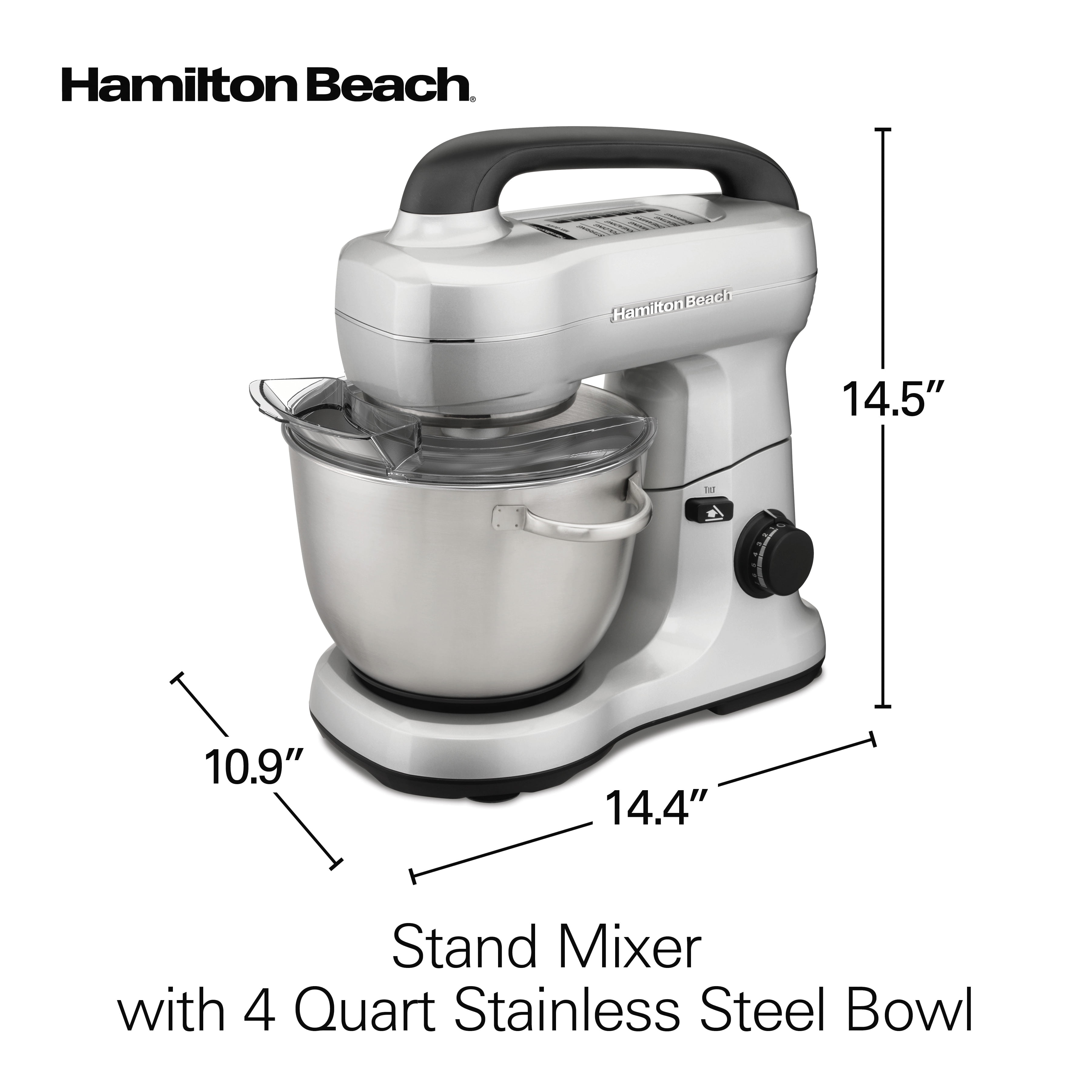 Hamilton Beach 6332 3.5-Quart Mixer - charcoal gray/stainless