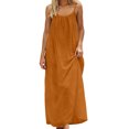 thumbnail image 5 of Women's Strap Backless Loose-fitting Resort Long Dress, 5 of 9