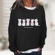 thumbnail image 2 of Moda mujer primavera otoño impreso manga larga cuello redondo Casual Tee Tops Pompotops FGAJ1521, 2 of 5