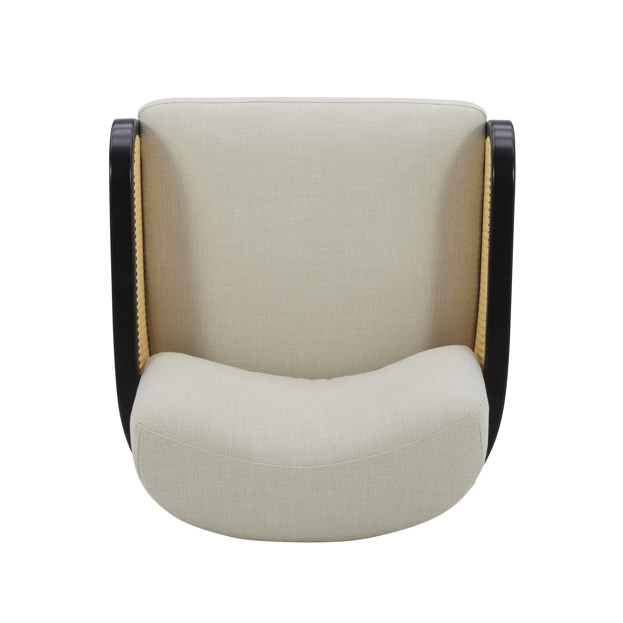 Better Homes & Gardens Springwood Cane Swivel Accent Chair, Charcoal