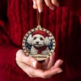thumbnail image 3 of Biewer Terrier Xmas Dog Ornament, Biewer Terrier Dog Christmas, Biewer Terrier Dog Suncatcher, Christmas Hanging Stained Glass, Xmas Decor,, 3 of 4